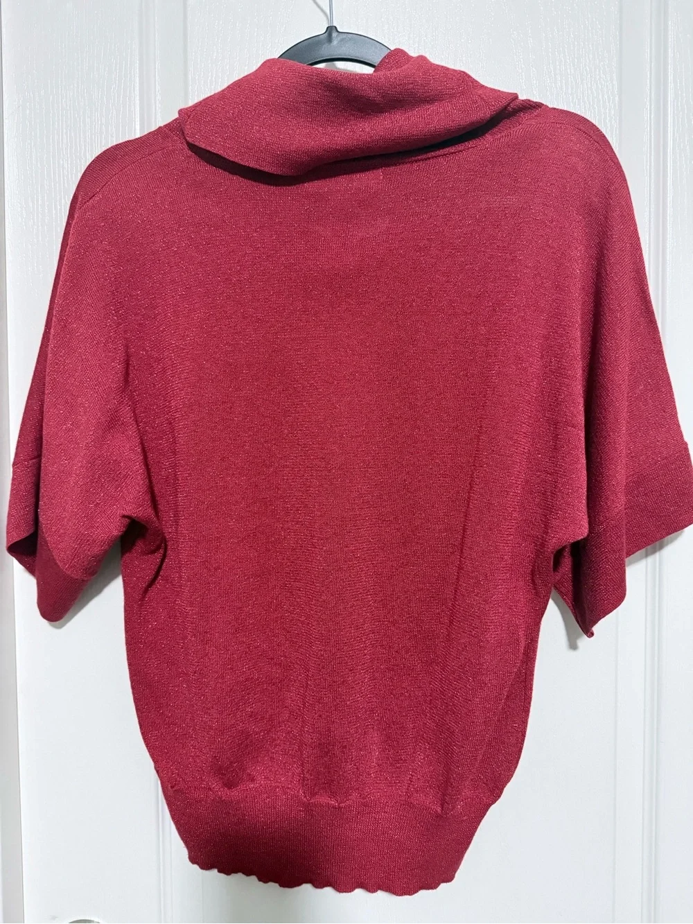 NWT Michael Michael Kors Women’s Red Blaze Shimmer Cowl Neck Sweater Size Small